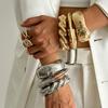 Design Sense Liquid Metal Smooth Spring Bracelet Geometric Ins Wind Texture Wide Bracelet Bracelet