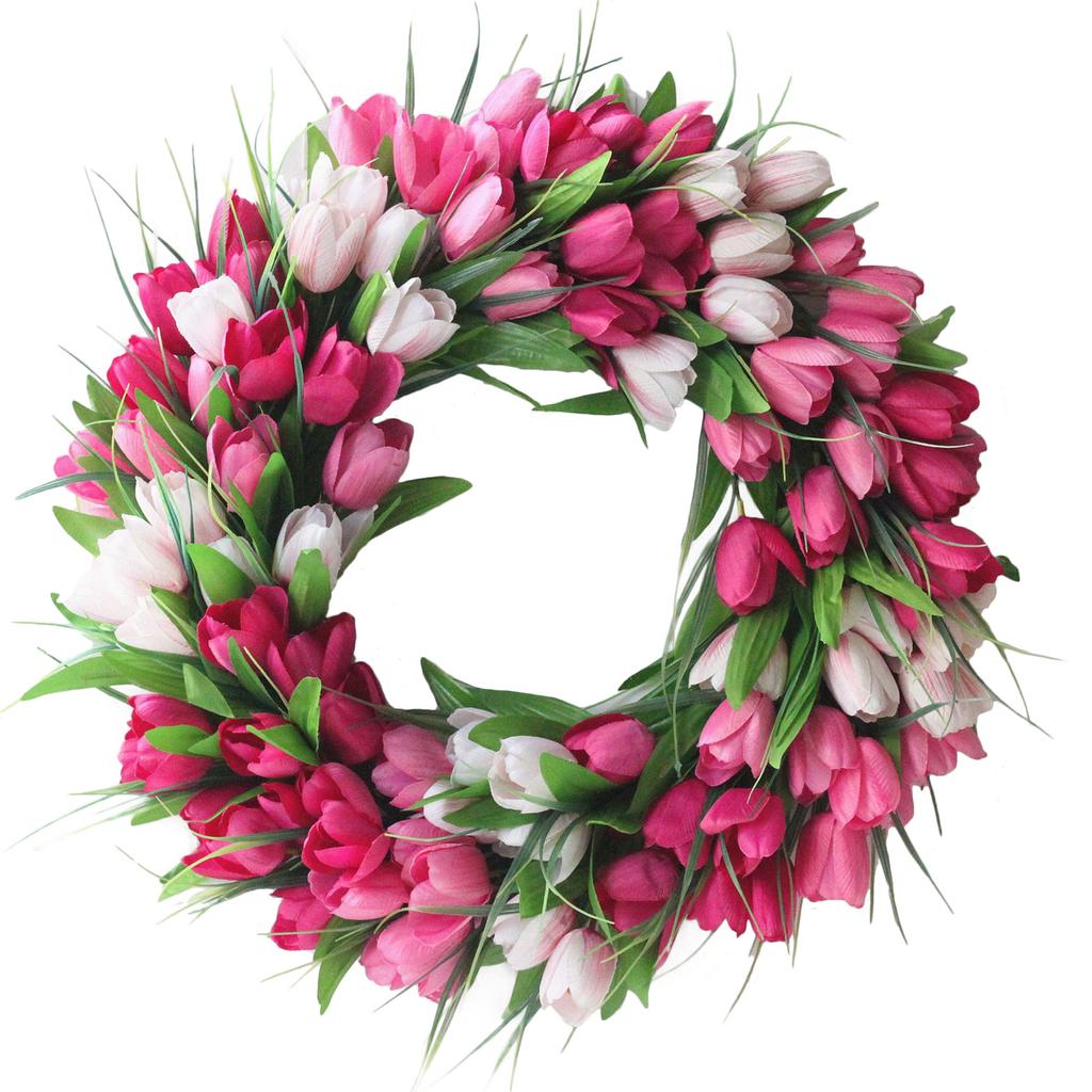 Artificial Flower Wreath Lifelike Handcrafted Front Door Spring Summer Wreath for Indoor Outdoor Holiday Weddings 50cm