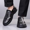 Fashion New Designer Hallow Big Size Leather Shoes for Men Summer Fashion Casual Sandals Male Solid Color Breathable Loafers Man