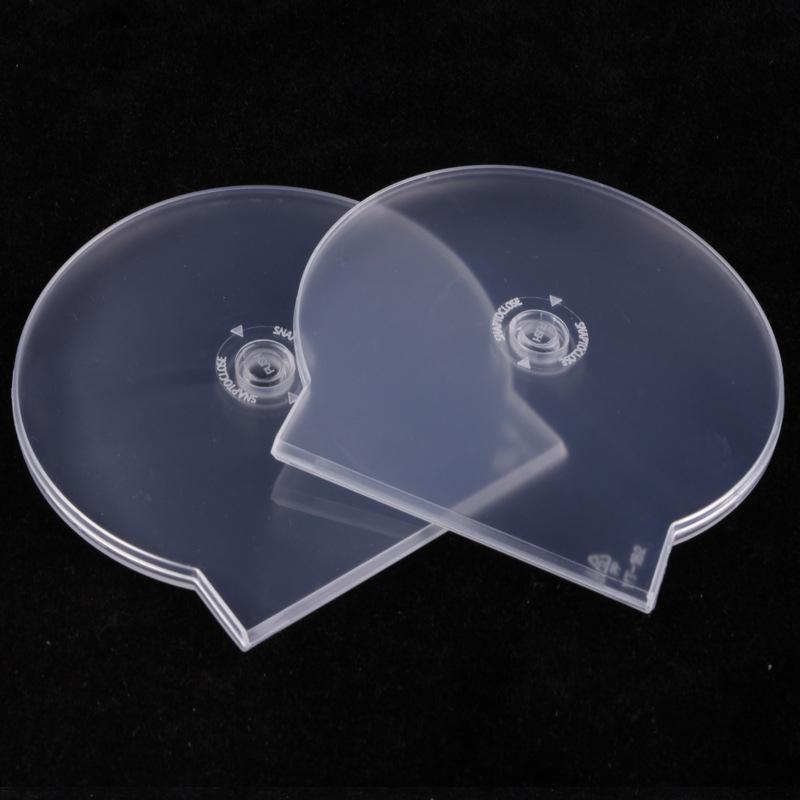 1/3Pcs Transparent Plastic Single Piece Round Disc Case Cd Case Thickened Cd Dvd Disc Box Disc Case Storage Box