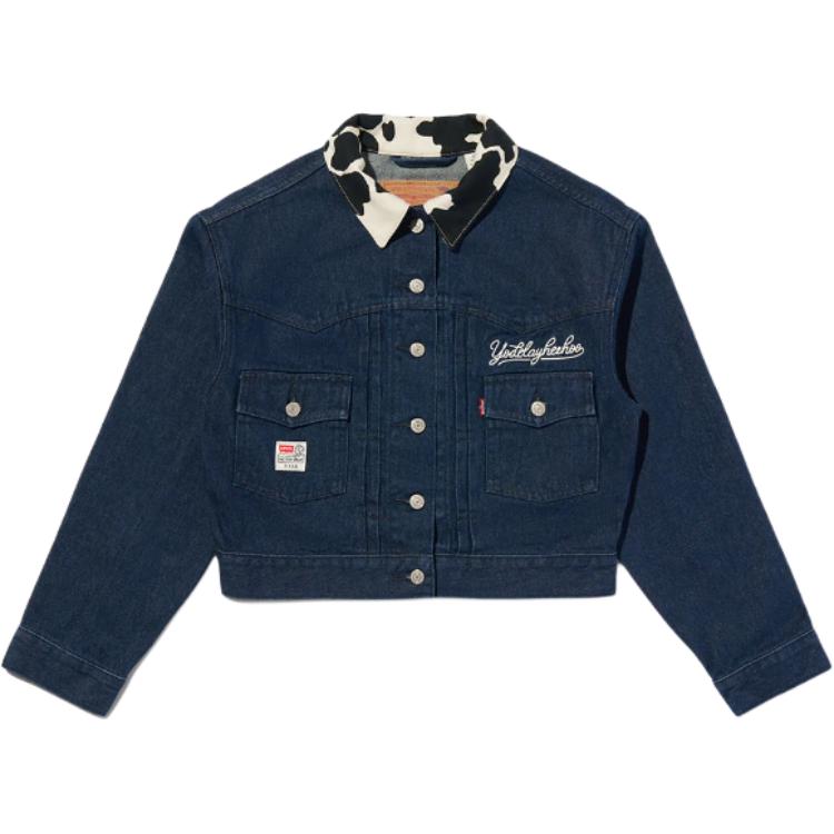 

Коллаборация Levis X История игрушек Вышивка на кармане Повседневная джинсовая куртка Женская куртка 0034C0000 M