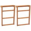 Day and Night - Day and Night Towel Racks 2 Units Solid Teak Wood