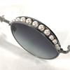 Chanel 4234-H CC CC Mark Pearl Glasses Glasses Eyewear Sunglasses Metal Black