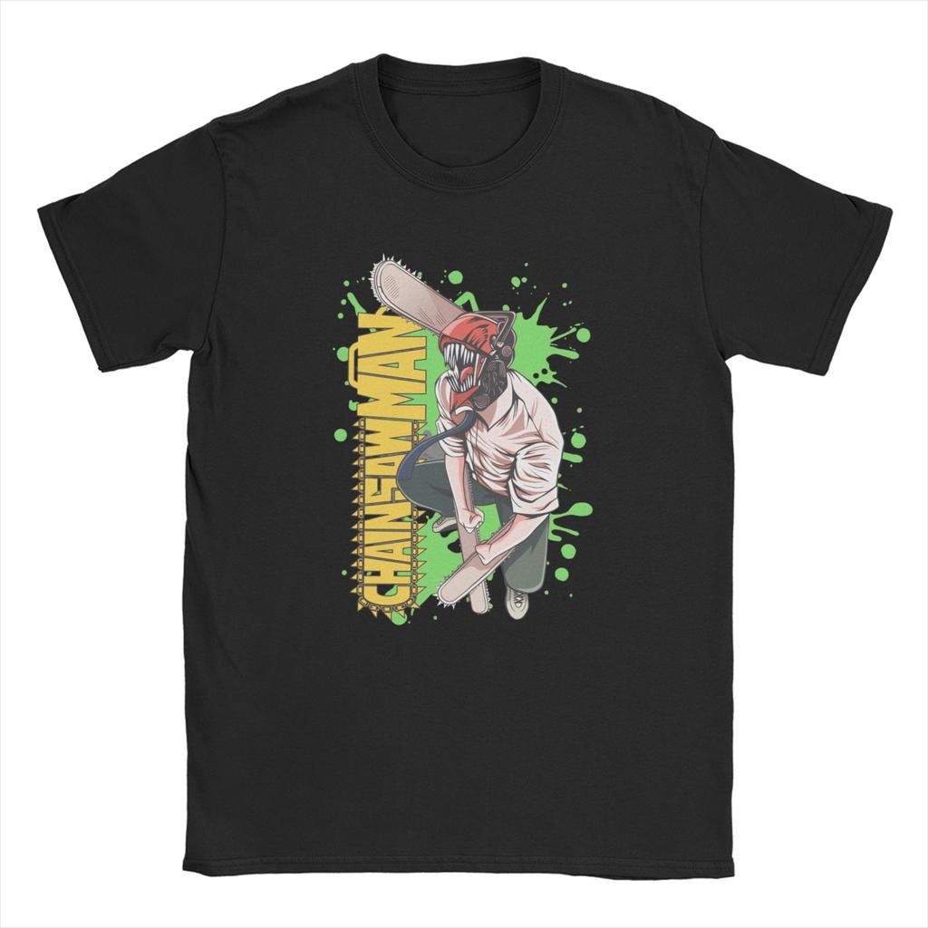 Chainsaws Man Rezes  T Shirt Summer Hipster T Shirts Men's Cotton Comfortable Clothing Short Sleeves Streetwear Tshirt