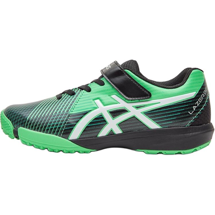 Asics Synthetic Leather Fabric Lazerbeam FJ-MG F Series Comfortable Casual Low-Top Kids Soccer Shoes Kids sneaker Black Green 1154A200-300