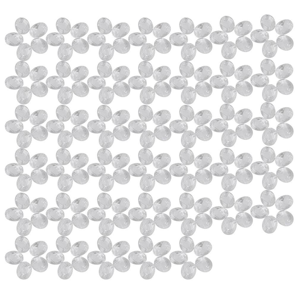 200pcs Shiny Flatback Acrylic Resin Crystal Rectangle Shape Crystal AB Sew On Rhinestones With Hole Sew On Gems