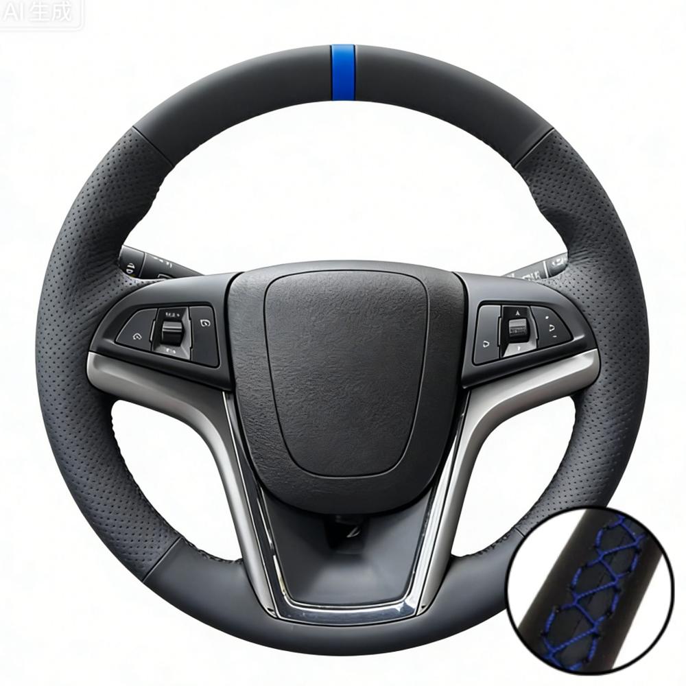 Car Accessories Hand Stitched Perforated Microfiber Leather Steering Wheel Cover For Chevrolet Malibu Crekor Cruze Camaro