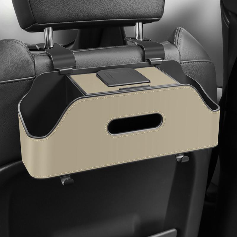 Car Backseat Organizer Storage Box 3 In 1 with Hook Auto Interior Decoration Drink Cup Tissue Phone Holder Travel Accessories