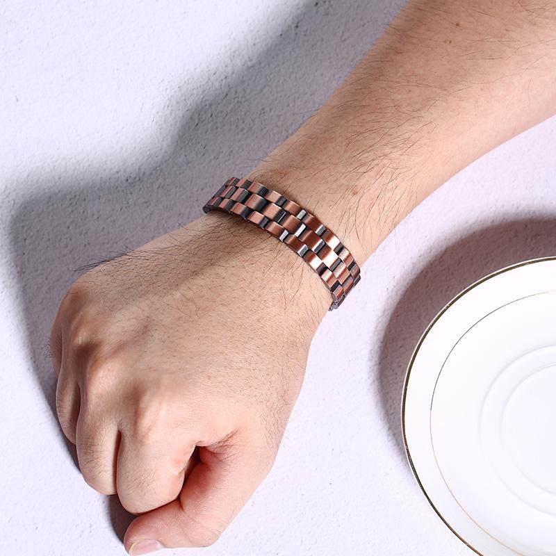 Vintage magnetische koperen armband voor heren, vintage polsband, magnetische armband voor heren, handketting, gezondheids- en energiearmband voor mannen