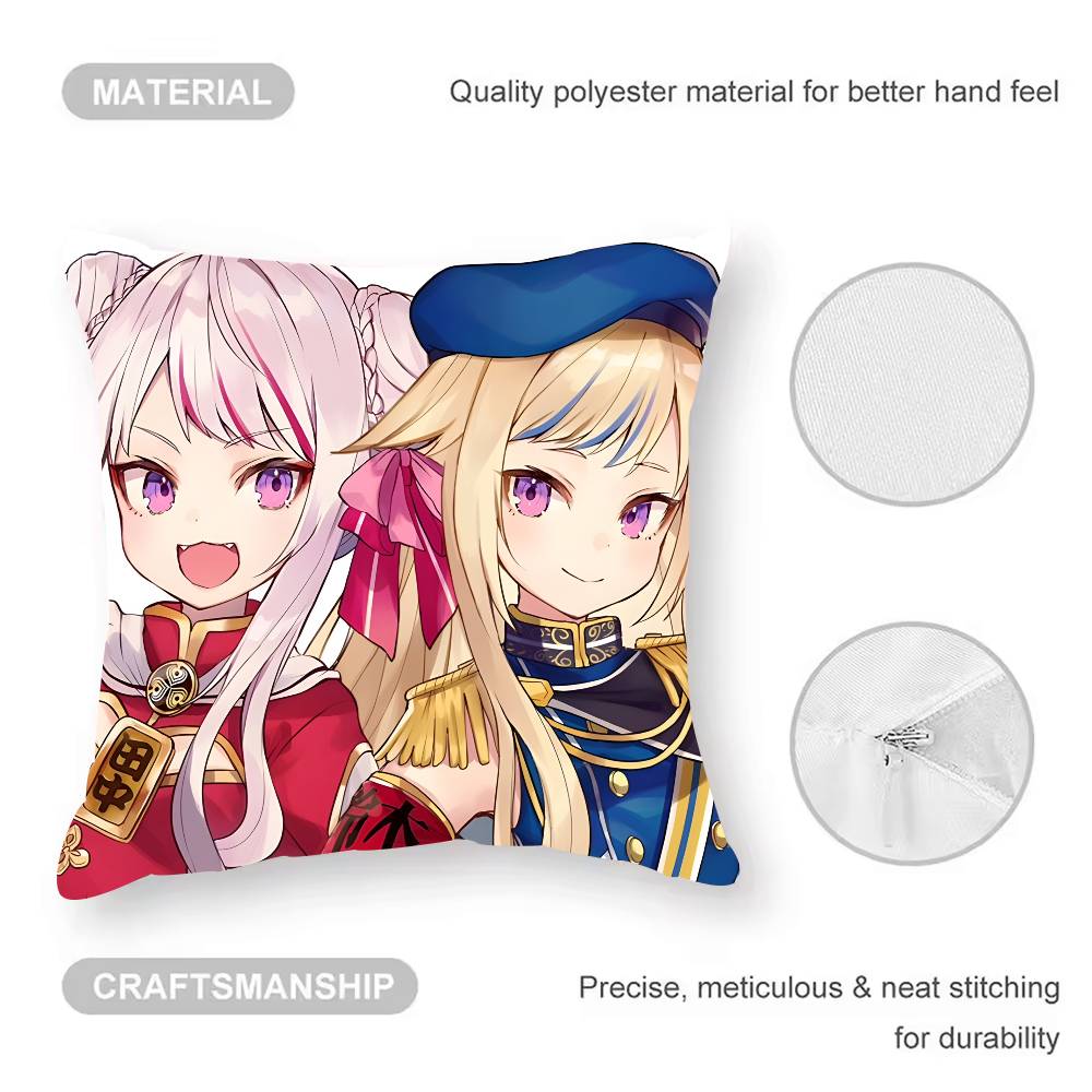 H-HIMEHINA Pillow Case  Anti-dustmite Pillowcase Invisible Zipper Silky Short Plush Sofa Cushion Cover