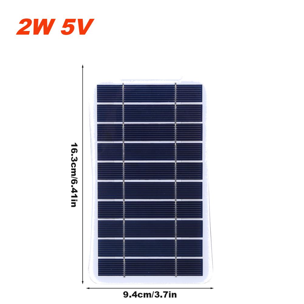 10W 5W 2W 5V Solar Charging Panel USB Battery Charger Power Emergency Panel Waterproof Phone Power Bank for Camping Backpacking