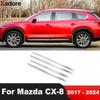 Side Door Body Trim For Mazda CX8 CX-8 2017 2018      Chrome Car Door Line Panel Streamer Strip Accessories