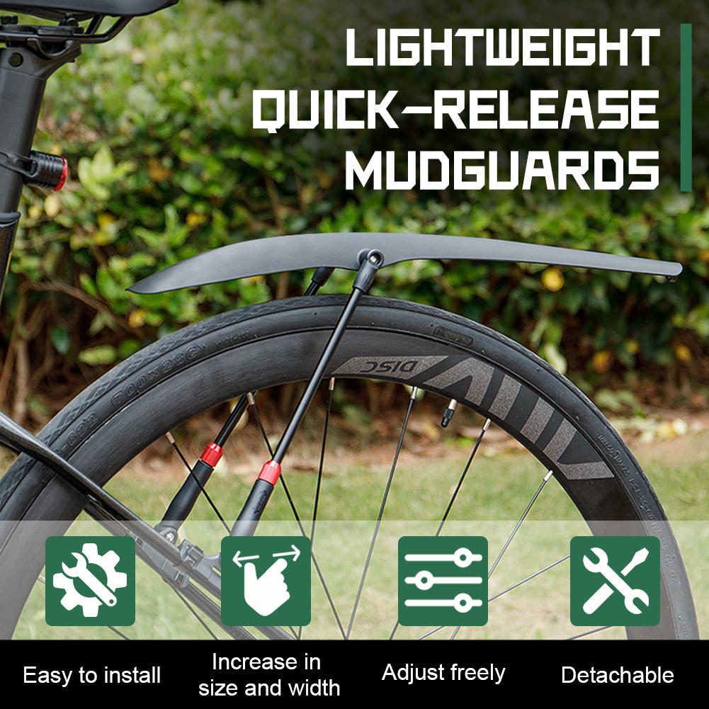 Bicycle Mudguard Adjustable Bicycle Wings Quick Release Road Bike Rear Front Fender Mountain Bike Mudguard Bicycle Accessories
