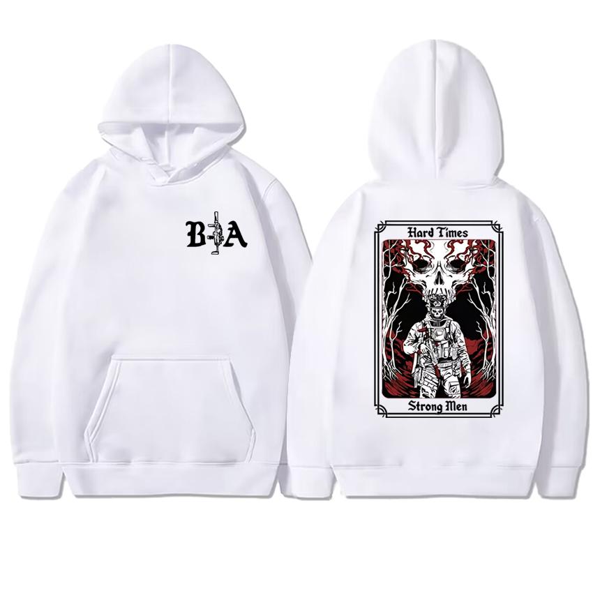Hard Times 2025 Brothers In Arms Double Sided printed Hoodies Men Women vintage Hip Hop streetwear Unisex Fleece Sweatshirt Coat