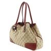 Gucci Pretty Tote Bag 163805 Brown GG Canvas Ribbon Women Used