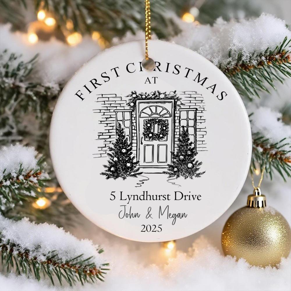 Personalised New Home Bauble Christmas Ornament 2025 First Christmas In Our New Home Ornament Happy Xmas Gift