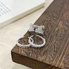 Lace Lace Zircon Dripping Oil Opening Ring Exquisite Princess On The Run Niche Design High-End Girlfriend Ring Girl