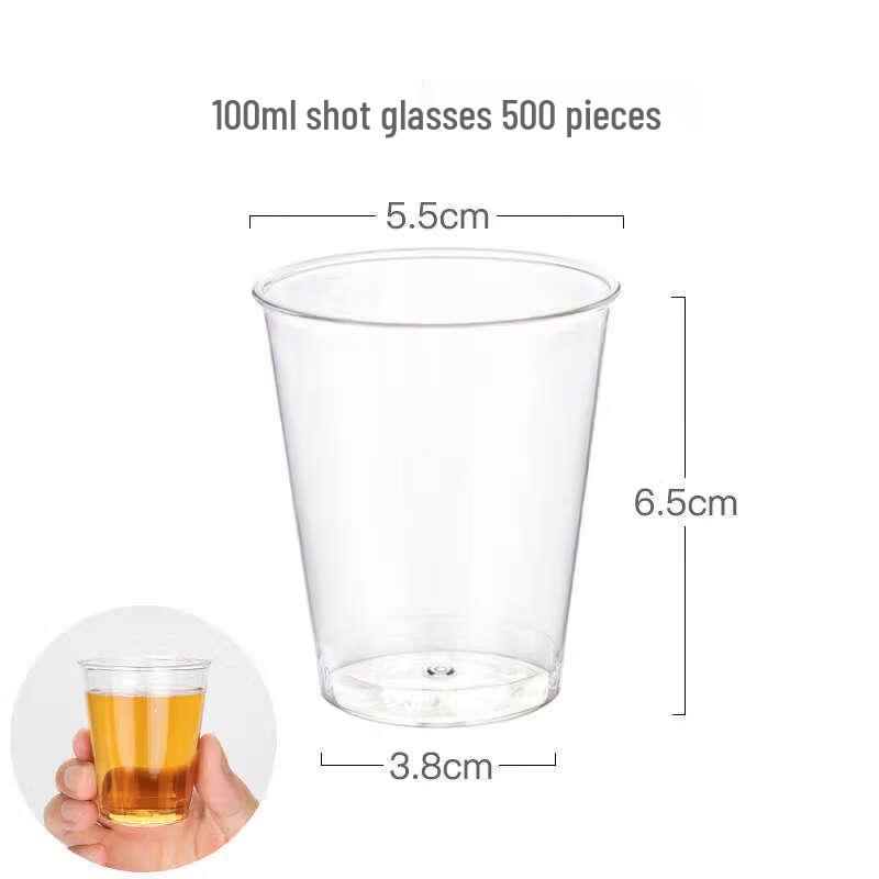 100ml Bullet Shape Disposable Hard Plastic Tasting Cups