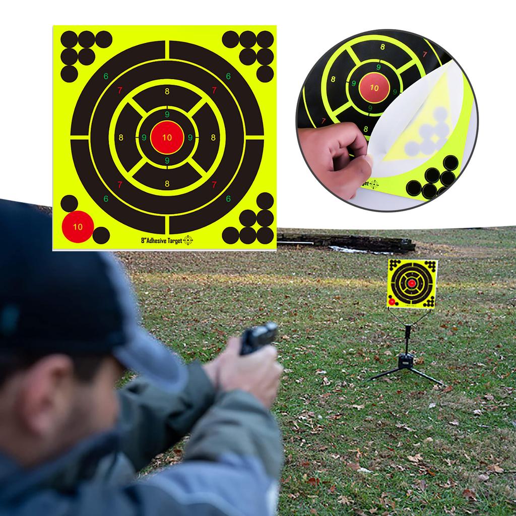 6 Sheets Shooting Adhesive Sticker Zone Targeted Paper Archerys Paper Targets Shooting Self-Adhesive Splatter Targets