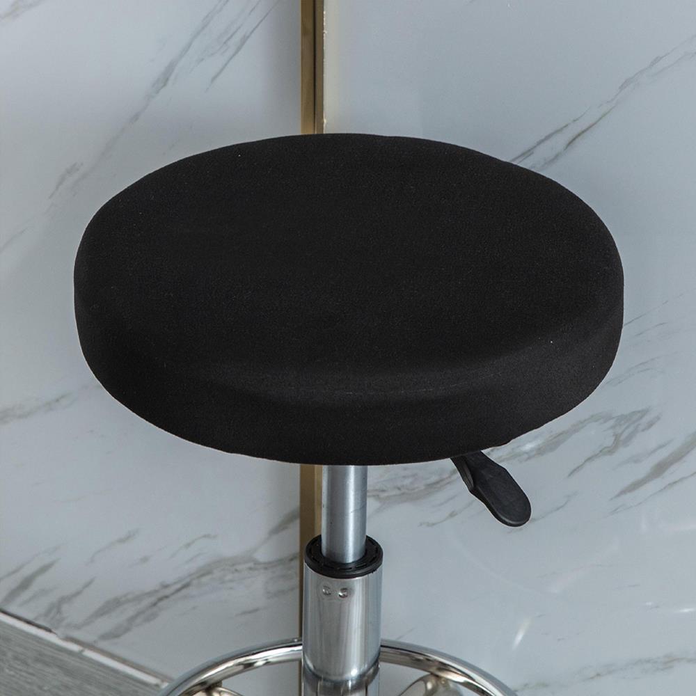 

Bar Stool Cover Soft Velvet Round Chair Cover Removable Stool Slipcover Coffee Shop Stool Cover Non-Slip Seat Cushion Protector