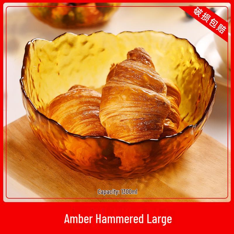 2024 Luxury Glass Fruit Plate for Living Room Coffee Table - Ideal for Snacks and Dried Fruits