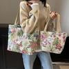 Large-capacity National Style Canvas Bag Female 2025 New Commuter Tote Bag Female Ins College Student Class Shoulder Bag