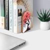 Book Ends Cherry Tree Blossom Wood Bookends for Shelves To Hold Books Heavy Duty Non-Skid Book Stoppers Wood Decorative Home Office School