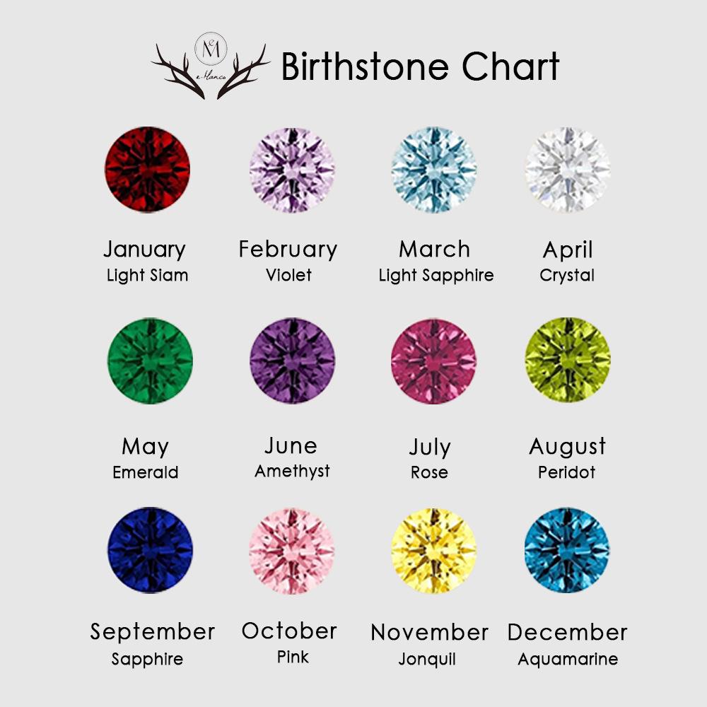 EManco Elegantes Geburtsstein-Tennisarmband mit Zirkonia-Diamanten