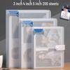 Transparent Minimalist Photo Album for Instant Camera - Fits 4-inch, 5-inch, 6-inch, and 7-inch Photos, Large Capacity Insert Pages