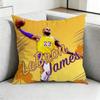 LeBron JJames כרית כדורסל מרובעת כיסוי כרית דו-צדדי לספה כיסוי כרית לחדר שינה ליד המיטה מתנה