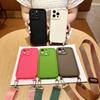 Crossbody Lanyard Soft Silicone Phone Case For iPhone Air 14 13 15 16 17 Pro Max 12 11 X XR XS 7 8 Plus SE 2020 Shockproof Cover