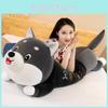 Adorable Lying Husky Pose Plush Toy Girls Bedtime Sleep Companion Holiday Gift