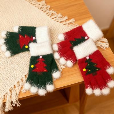 Premium Touchscreen Fingerlose Gestrickte Winterhandschuhe für Erwachsene – Warm, Niedlich und Kältefest
