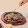 Maifan slate Barbecue plate Steak Barbecue plate Roasted Seafood Stone Plate Circular stone slab Korean barbecue plates