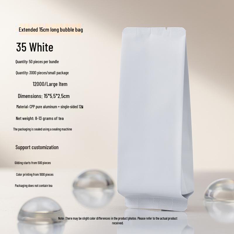 8g Extra Thick Aluminum Foil Tea Bag for Yancha, Phoenix Dancong, Black Tea & Rougui