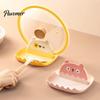 Cute Bear Pot Cover Stand Lid Holder And Spatula Rest, Cartoon Shape, Non-Slip Stable Utensil Rest for Spoons Plastic Organizer with Drain Groove