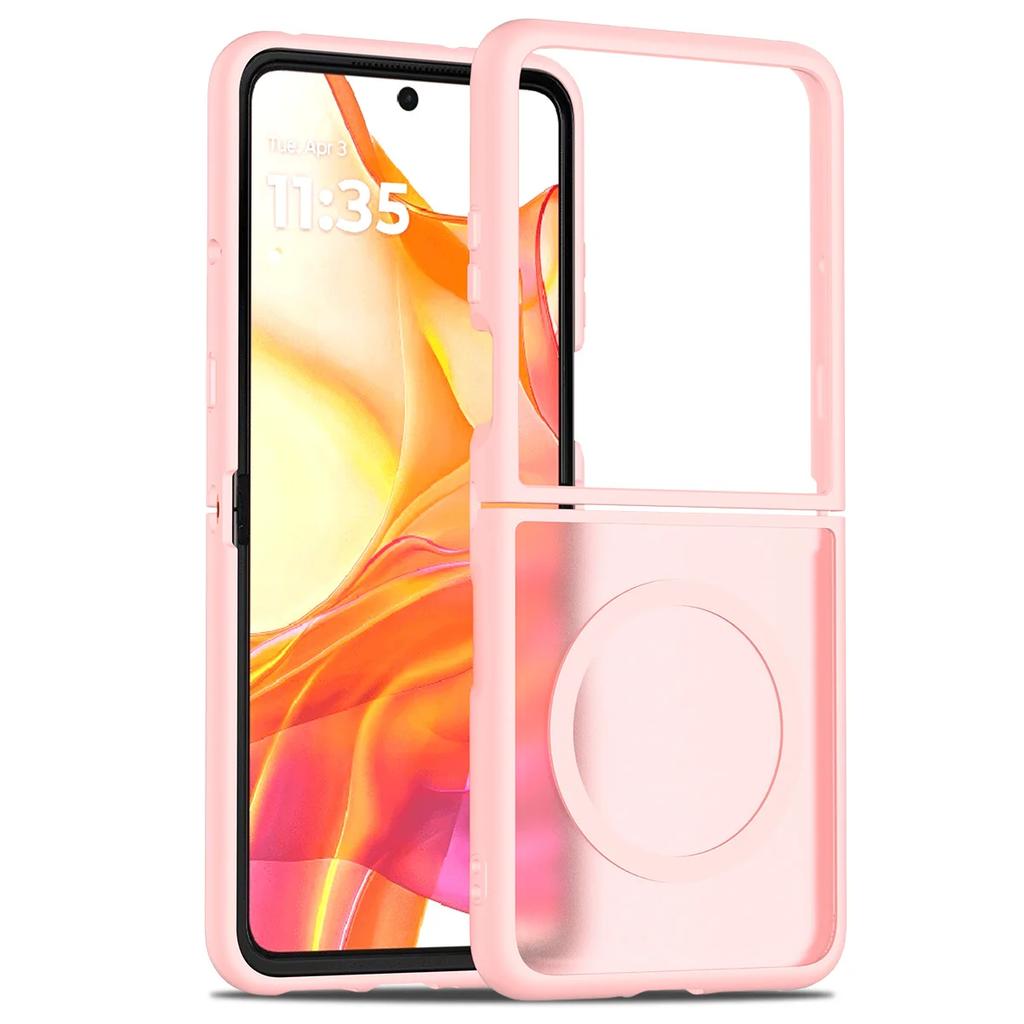 Matte Skin Feeling Transparent Phone Case For Moto Razr 60 Ultra Plus  Magnetic Wireless Charge For Magsafe Hrad Cover Caque