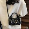Premium foreign style portable small bag women's 2025 new fashion versatile pleated shoulder bag commuter messenger bag