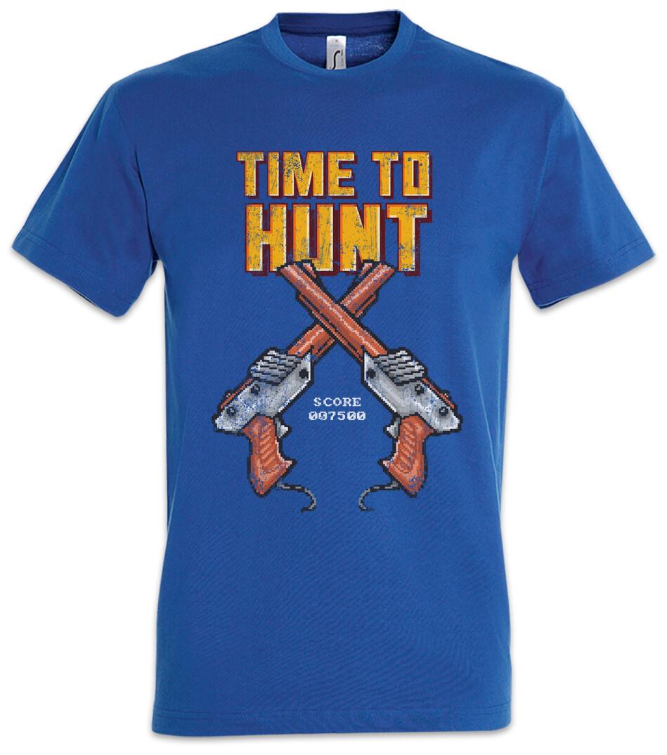 Pixel Time To Hunt T-Shirt Gamer Gaming Games Pixel Retro 8 16 Bit Geek Nerd 4XL
