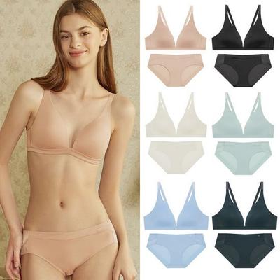[MARINE][SET] Marine No-wire Bra and Panties Set - 6 Colors
