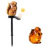 Outdoor LED Lights Resin Waterproof Resin Solar Lawn Light Squirrel Floor Lamp
