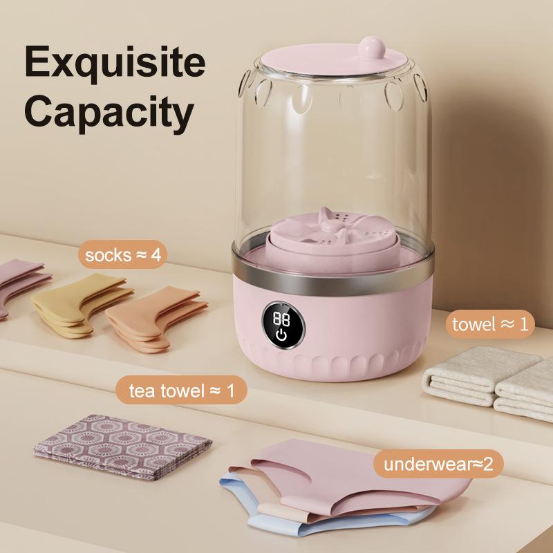 Mini Laundry Cup Dormitory Home Laundry Underwear Socks Wireless Portable Fully Automatic Timed Laundry Mini Washing Machine