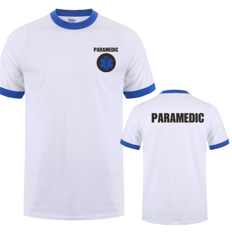 Paramedic T Shirt Summer Unisex Cotton Short Sleeve Emergency Medical Services Tshirts Unisexs Clothing Tops OT005