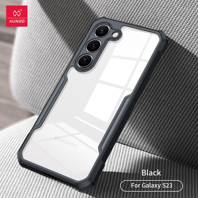 

For Samsung Galaxy S25 S24 S23 Ultra Plus S25+ S24+ S23+ Case XUNDD Casing Transparent Phone Cover Shockproof Bumper Protective Cases For Samsung Galaxy S23 чёрный