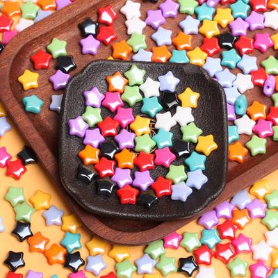 20 Pezzi 10,2 mm Acrilico Piccole Stelle Sagomate Perline Sfuse per Bracciale Collana Portachiavi Realizzazione Materiale per Perline Fai da Te