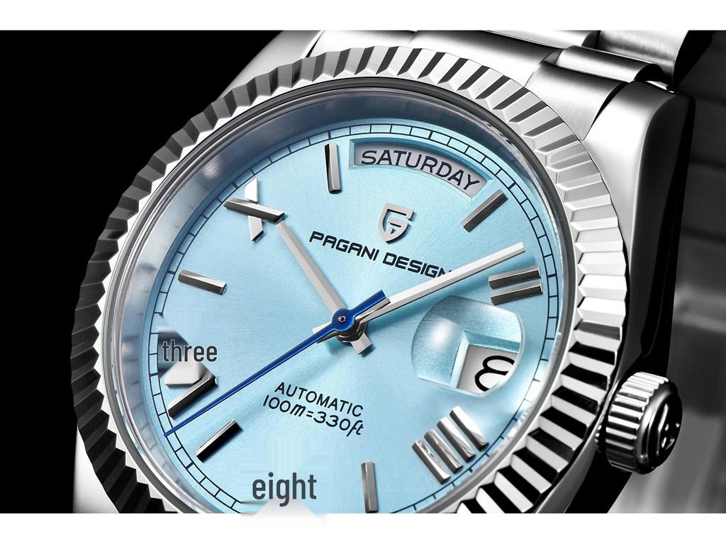 PAGANIDESIGN 40mm Men's Automatic Waterproof Wristwatch with Date and Day Display, Model 1783