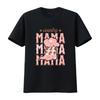 Vintage Western Country Mama Cowgirl Hat Cow Print Boots Casual T Shirt Vintage Washed Stretched Fashion Top For Everyday Wear