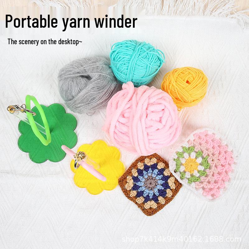 Portable Wooden Yarn Holder for DIY Knitting