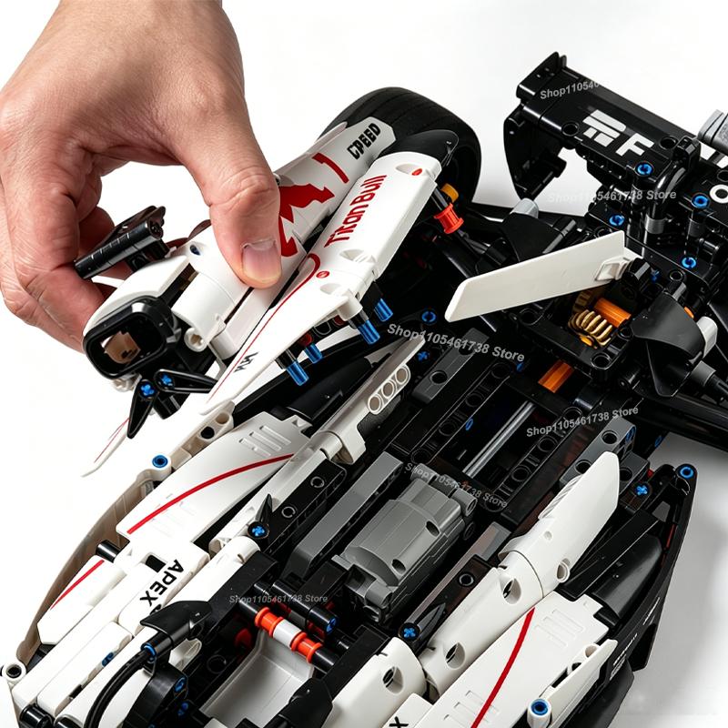 NEU MK6025 Technischer Klassiker Leistung 1900+ Teile RB21 Weißer Sportwagen Bausteine MOC DIY Montage Modell Set Jungen Spielzeug Geschenk