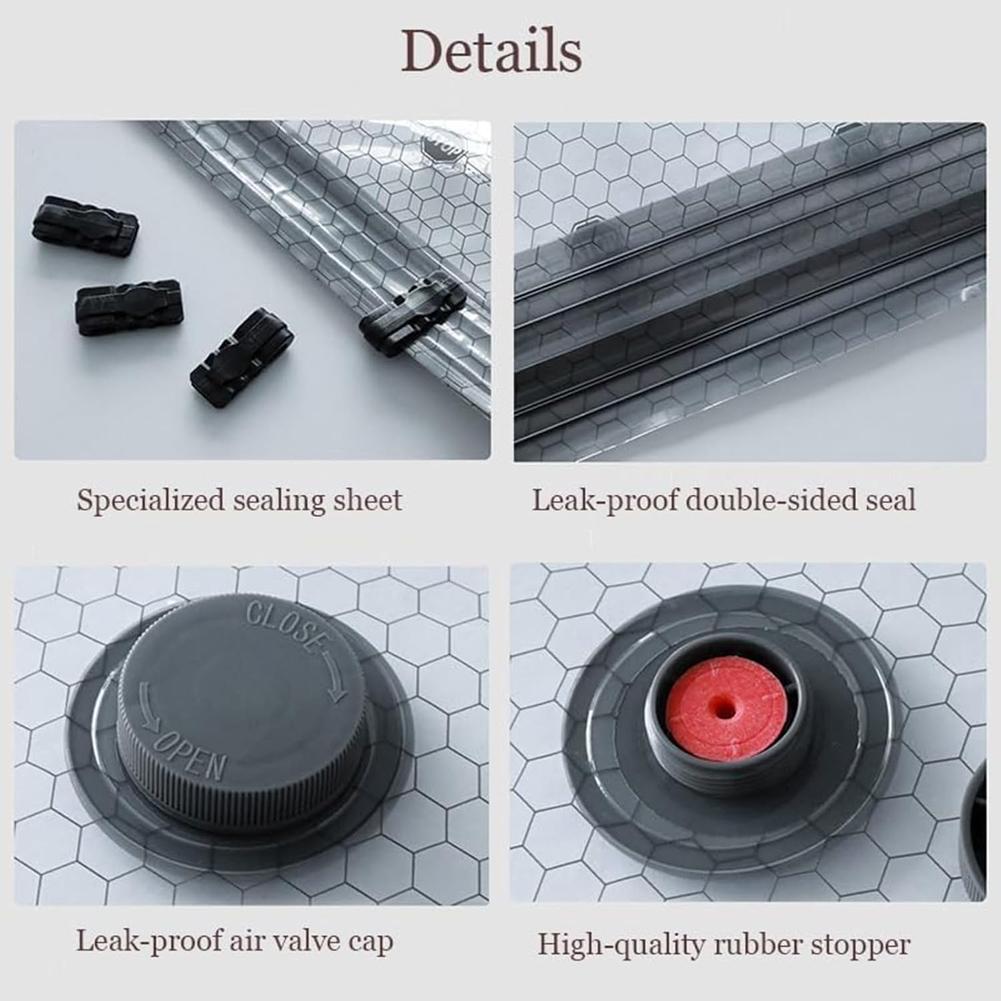 2/3/4/5 sett Trådløs Reisesugerpose Trådløse Reisesugerposer & Oppladbar Luftpumpe Plassbesparende stoff Oppbevaringstilbehør